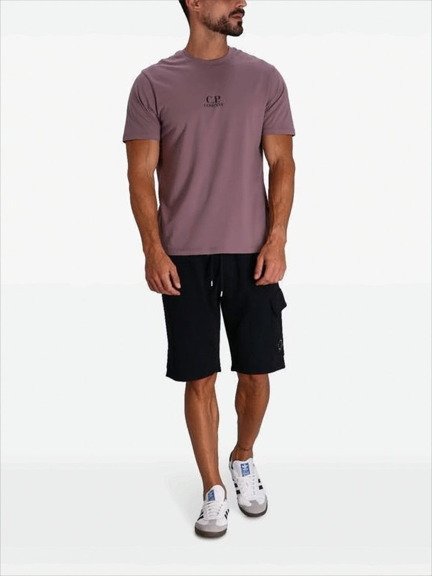 C.P. Company Minimalist Black Shorts With Drawstring Waistband