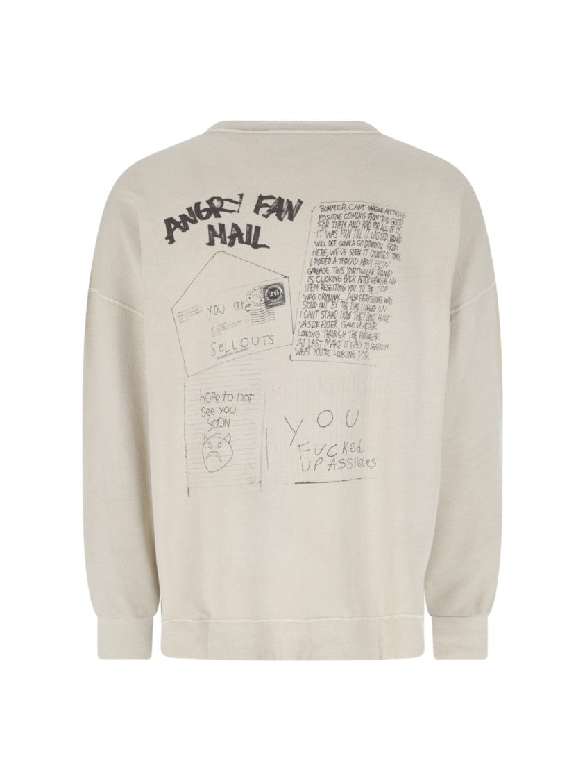 Our Legacy Beige Angry Fan Mail Cotton Sweatshirt