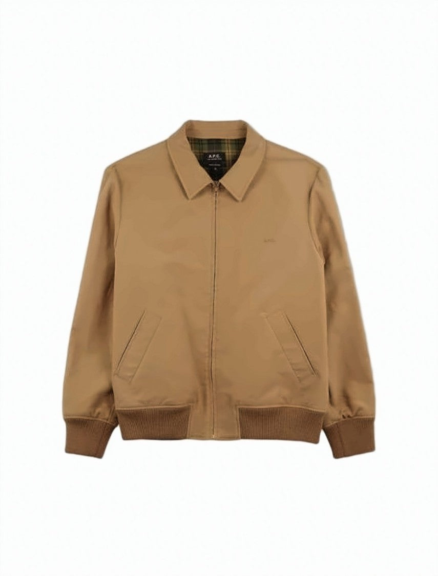 A.P.C. Structured Brown Jacket With Zipper Closure
