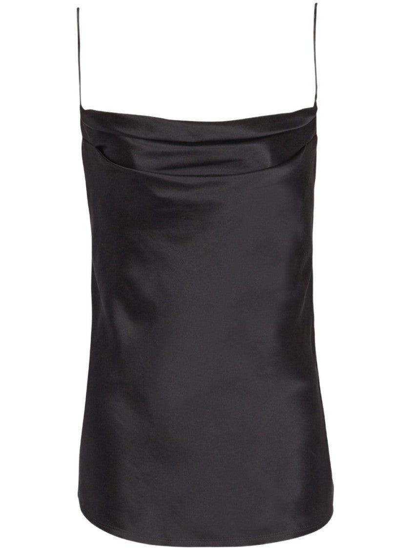 Balmain Black Thin Strap Square Back Top