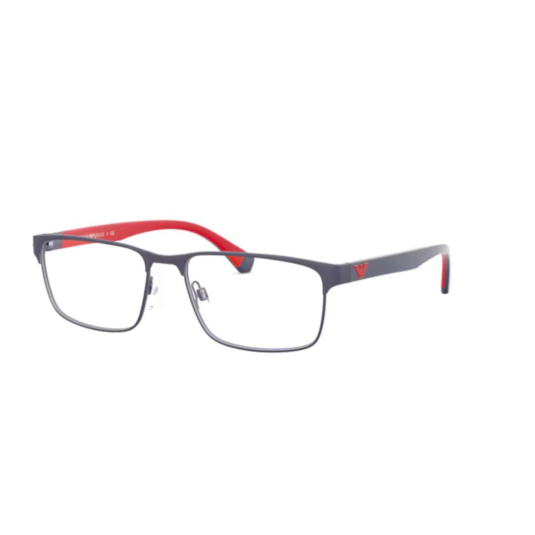 Emporio Armani 0Ea1105 Rectangular Metal Frame Eyeglasses With Matte Finish