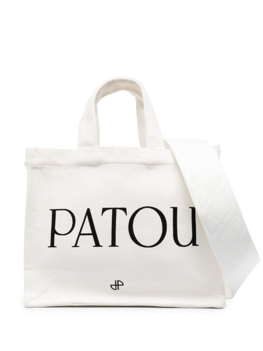 Patou Logo-Print Canvas Tote Bag