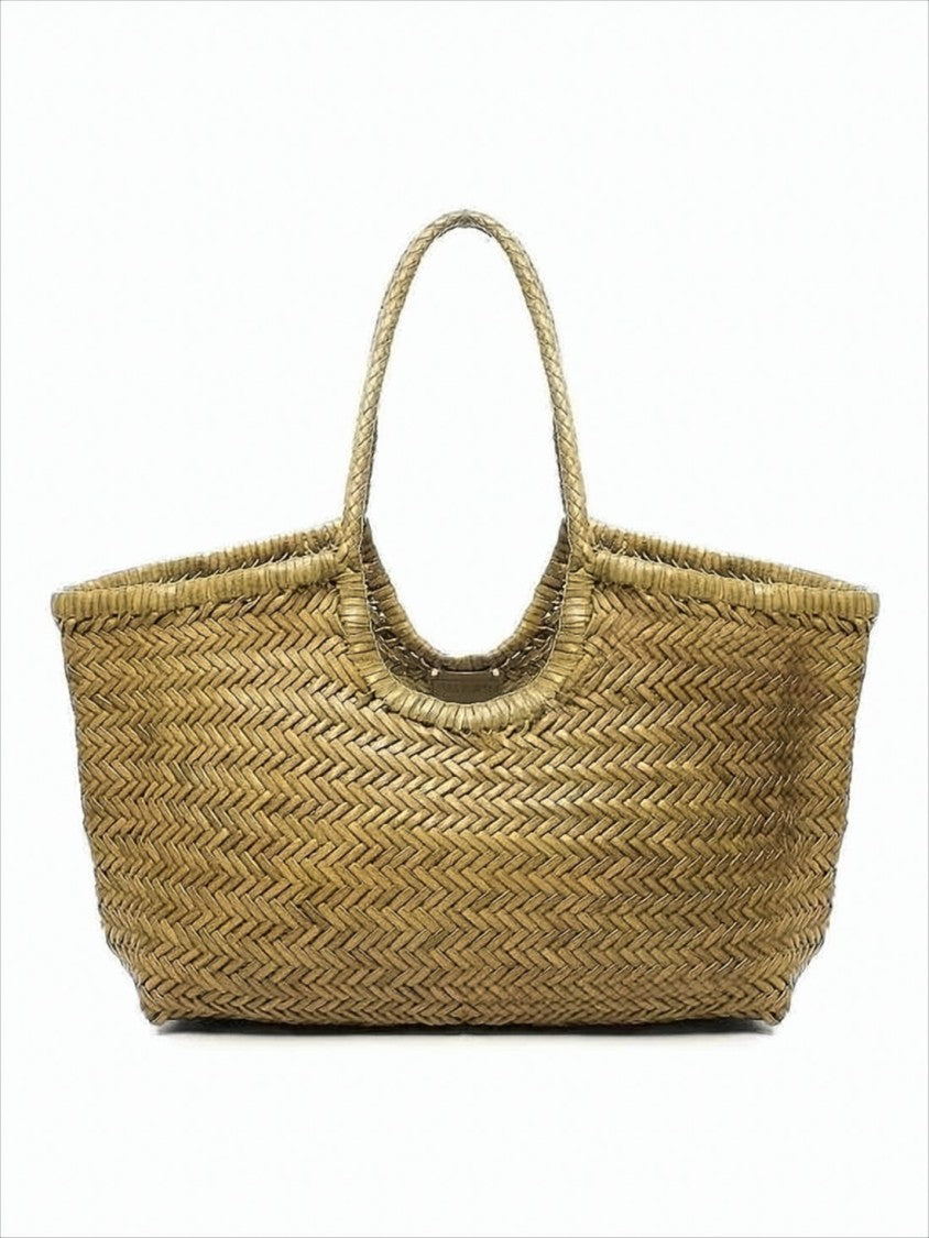 Dragon Diffusion Woven Buffalo Leather Shoulder Bag