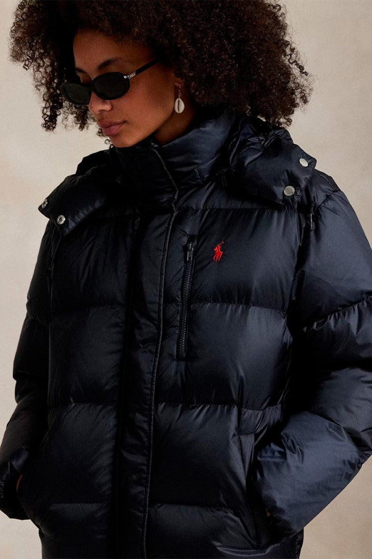 Polo Ralph Lauren Black Down Hooded Puffer Coat