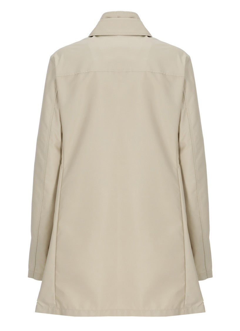 Fay Beige Waterproof Buttoned Jacket