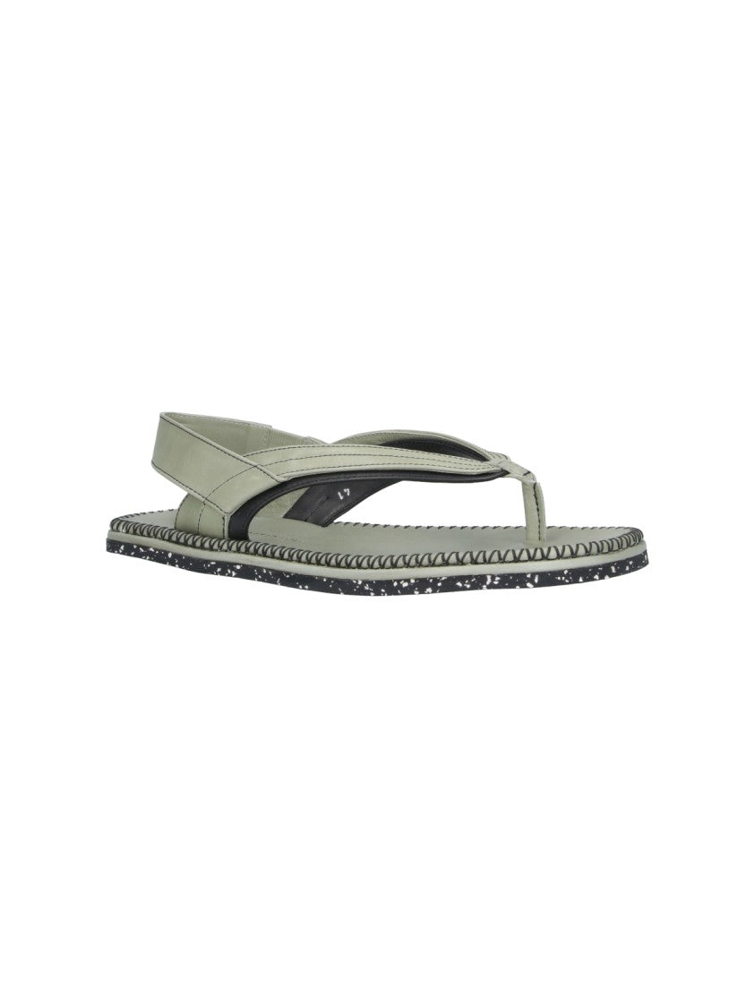 Kiko Kostadinov Grey Andras Thong Style Leather Sandals