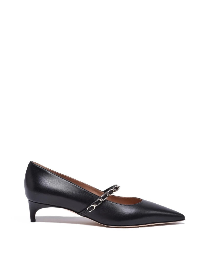 Malone Souliers Black Leather Women's Pumps