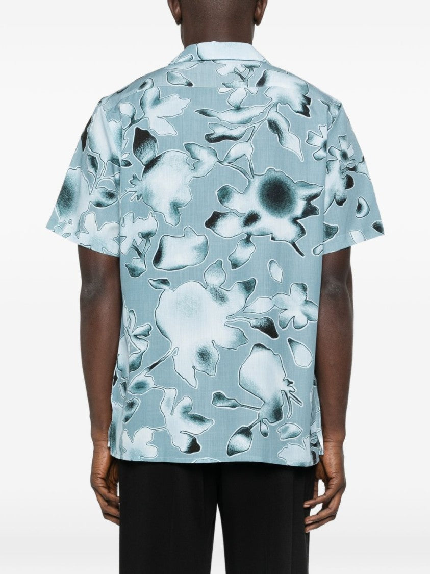 Paul Smith Floral Print Button-Up Shirt With Camp Collar