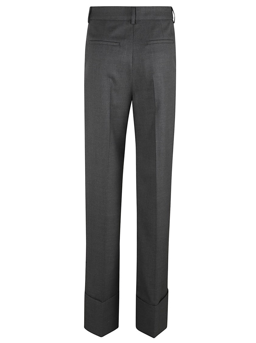 Valentino Garavani Tailored Grey Trousers With Classic Waistband