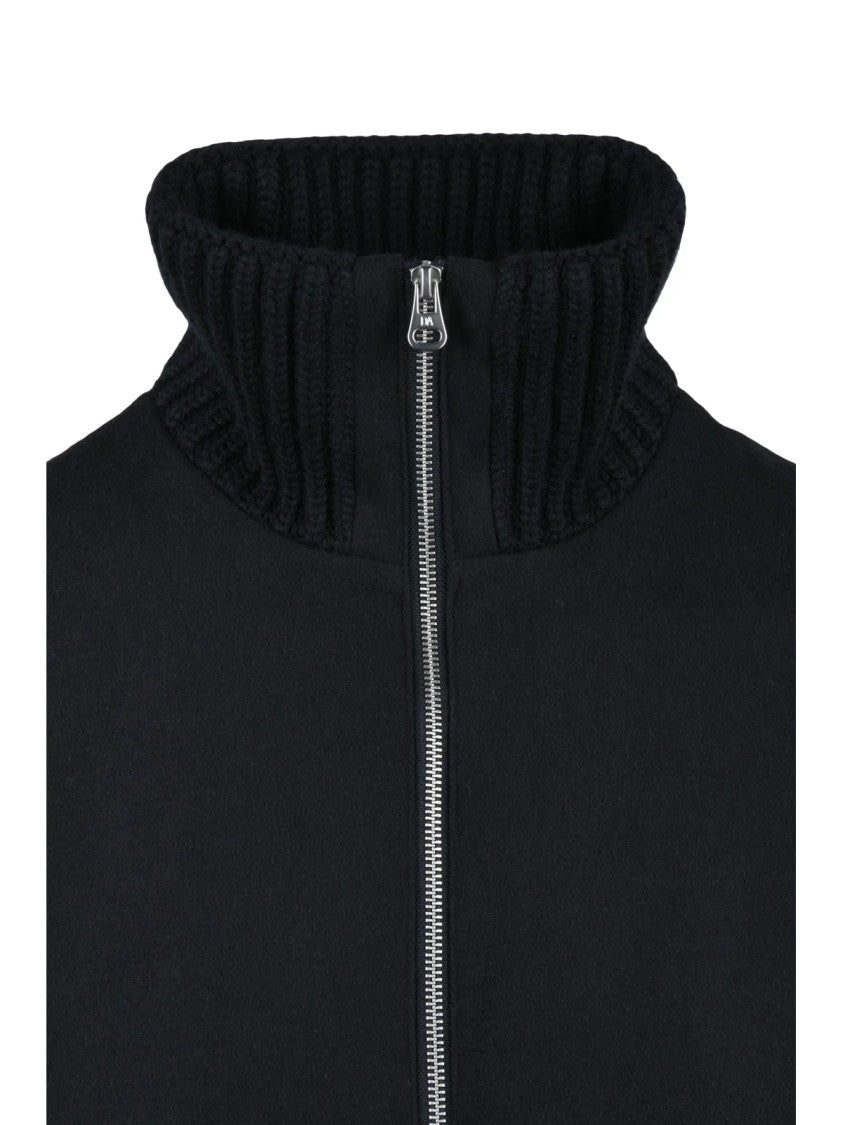 Daniele Alessandrini Polyester-Wool Jacket With Ribbed Details