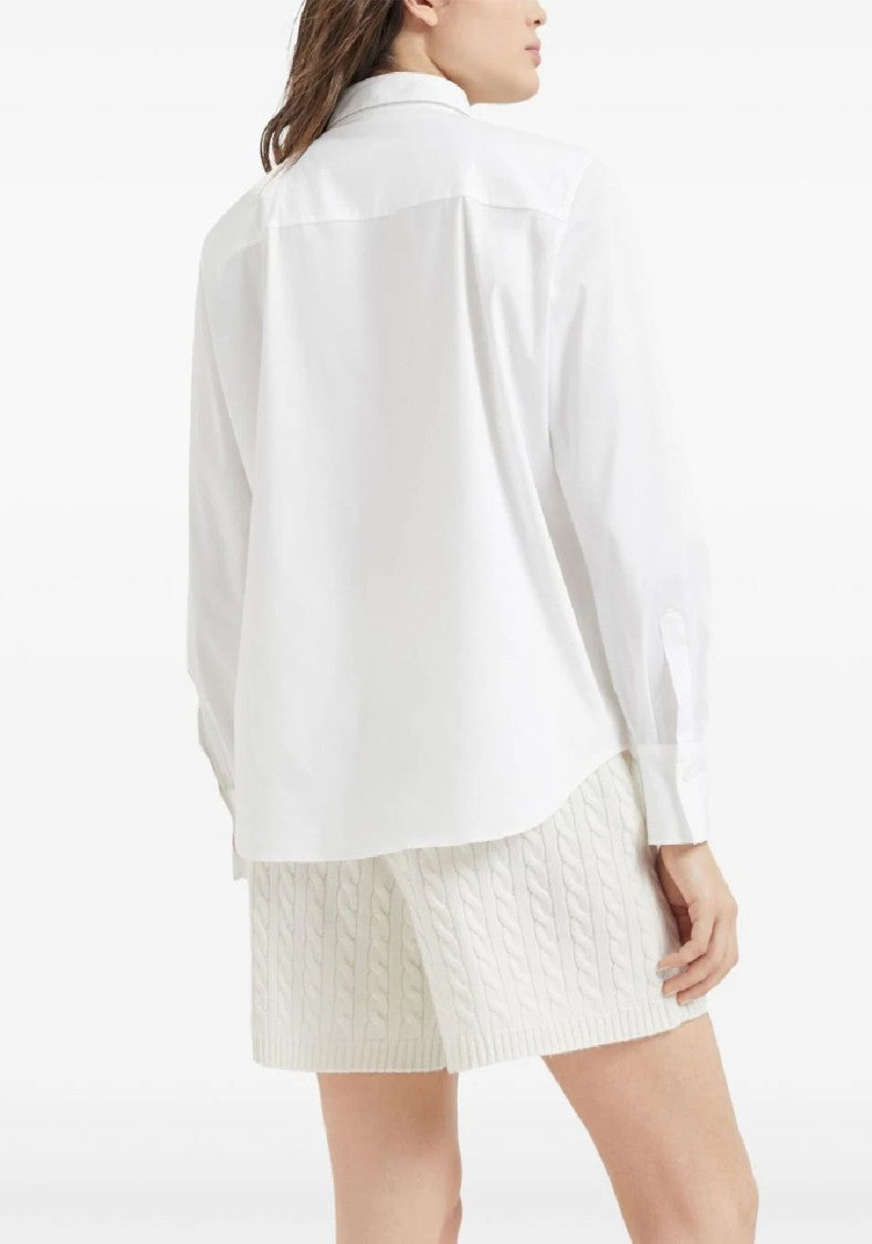 Brunello Cucinelli White Long Sleeve Shirt
