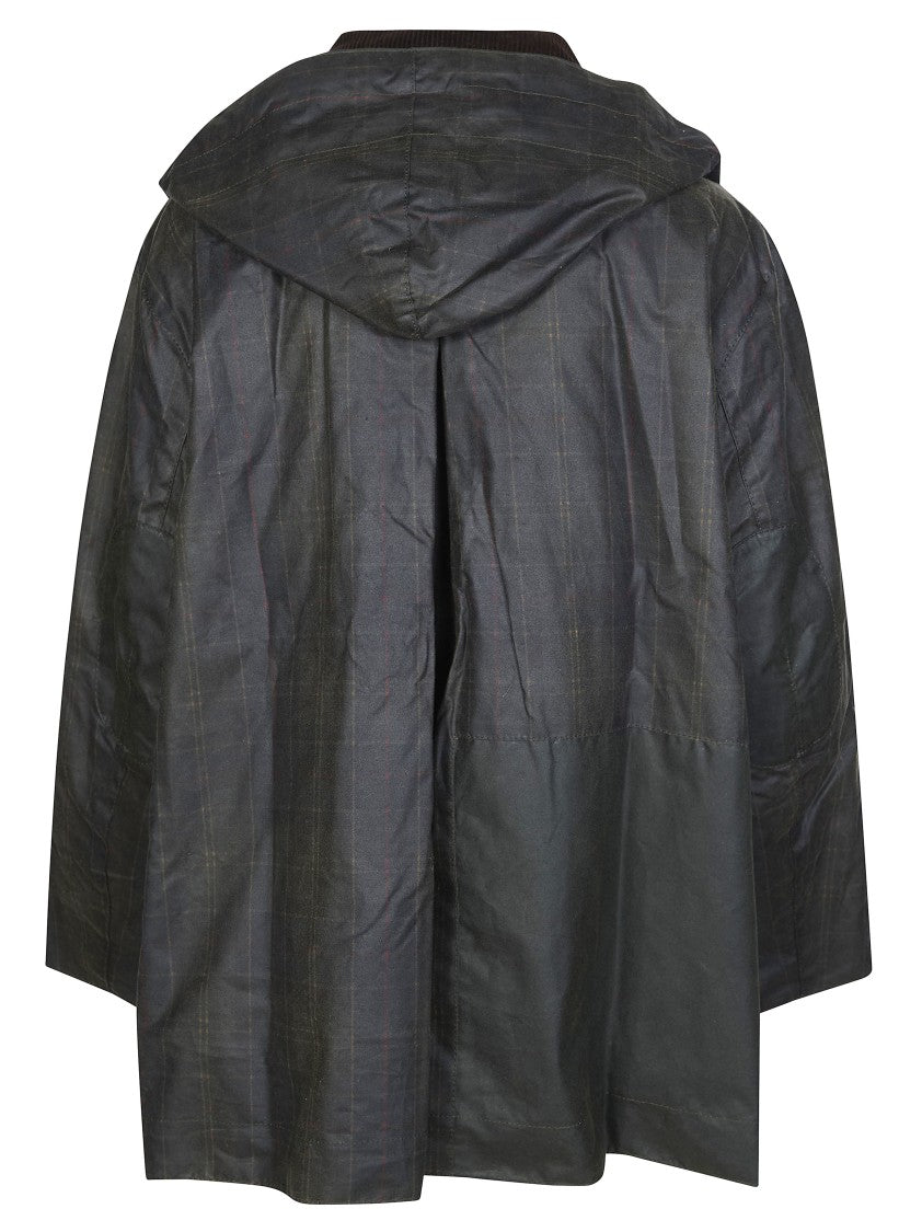 Barbour X Ganni Dark Waxed Wide Collar Jacket