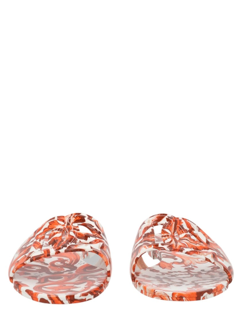 Dolce & Gabbana Artistic Gomma Maiolica Slide Sandals