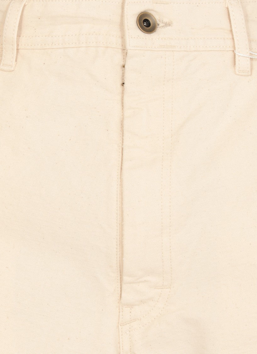 Maison Margiela Ivory Cotton Cargo Pants