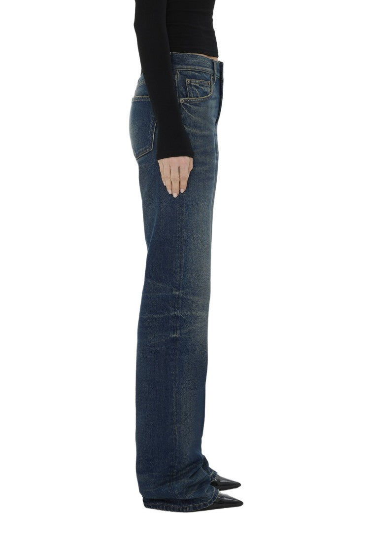 Haikure Blue Vintage Relaxed-Fit Cotton Jeans