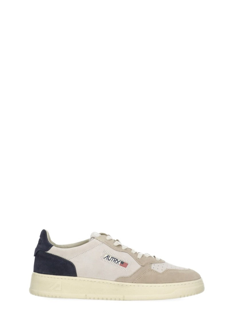 Autry Ivory Suede Leather Sneakers
