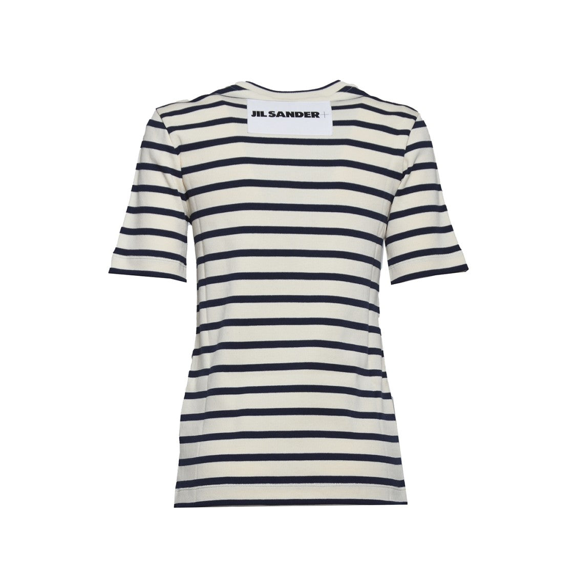 Jil Sander Ribbed Cotton Jersey T-Shirt With Striped Design