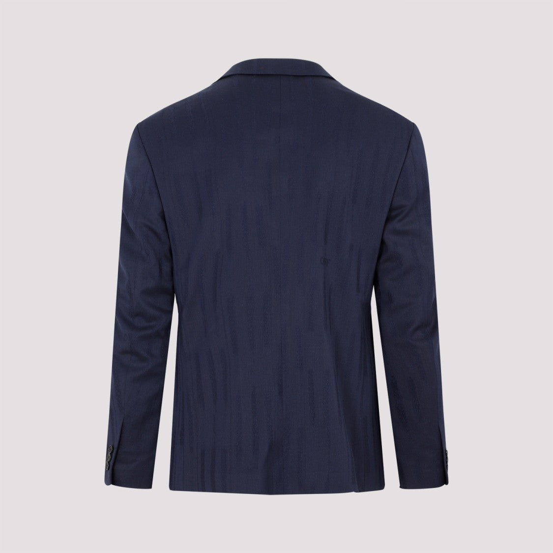 Off-White Blue Wool Shibori Relaxed Jacket