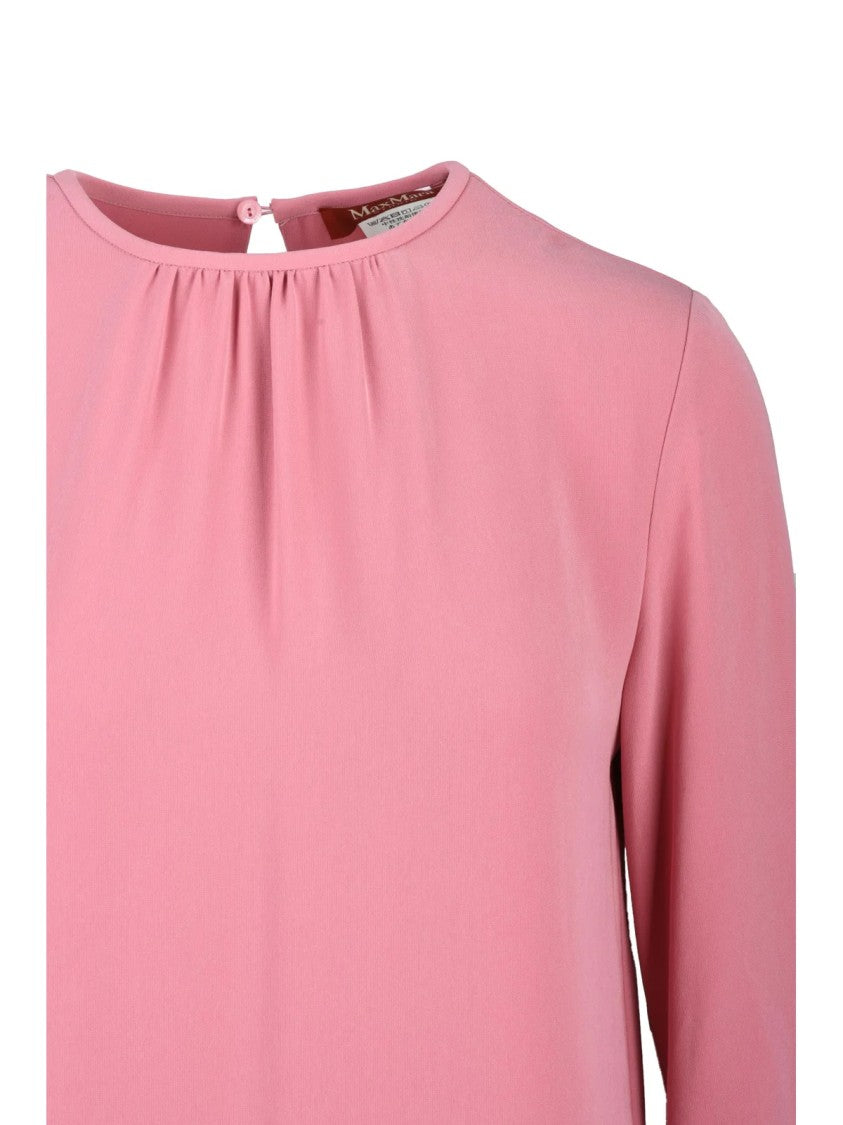 Max Mara Triacetate Polyester Mini Dress With Button Closure