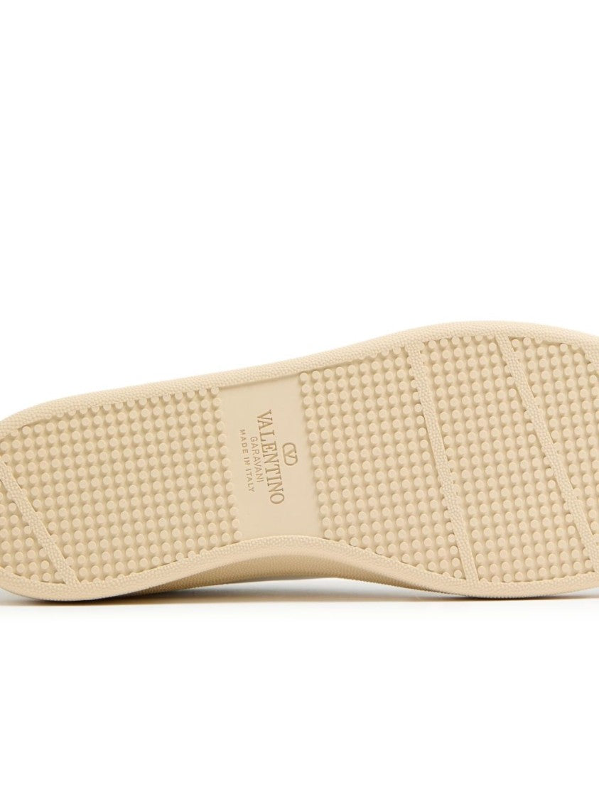 Valentino Garavani White Leather Flat Shoes
