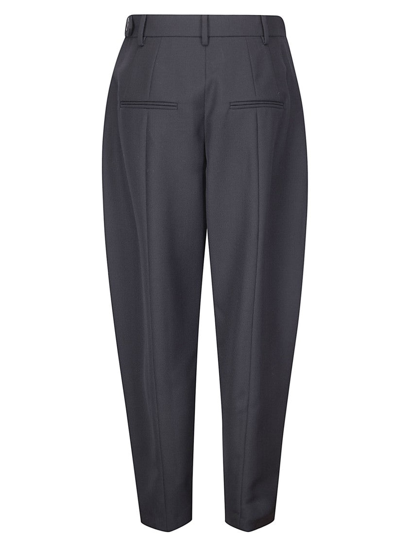 Khaite Black Dugan Crepe Trousers