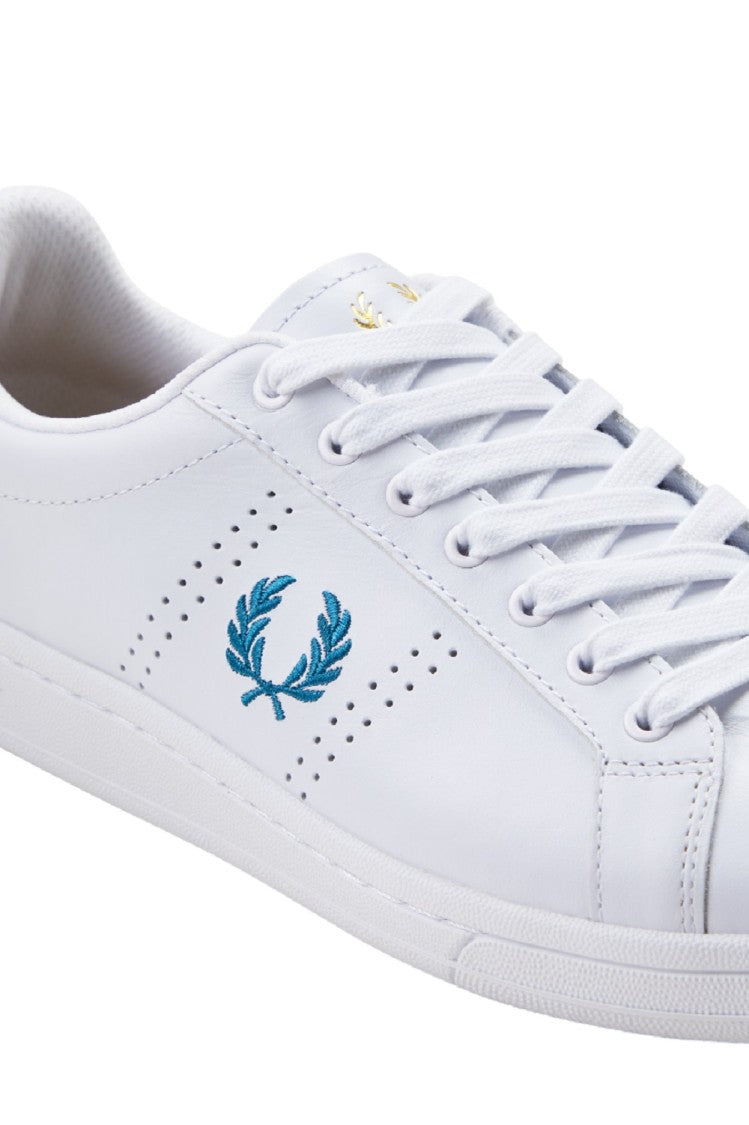 Fred Perry Full-Grain Leather Tennis Sneakers Laurel Wreath