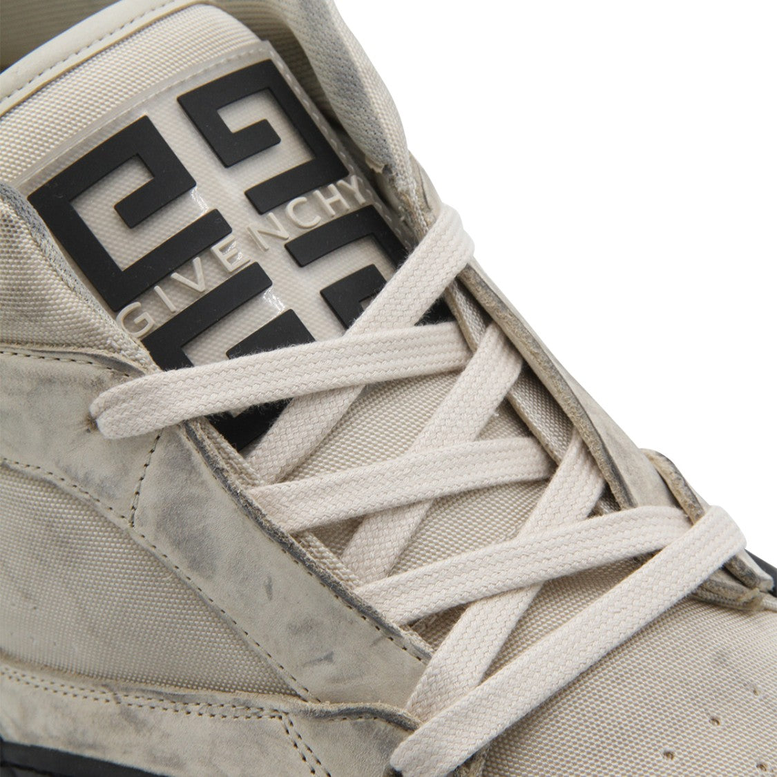 Givenchy Beige Leather Back Logo Sneakers