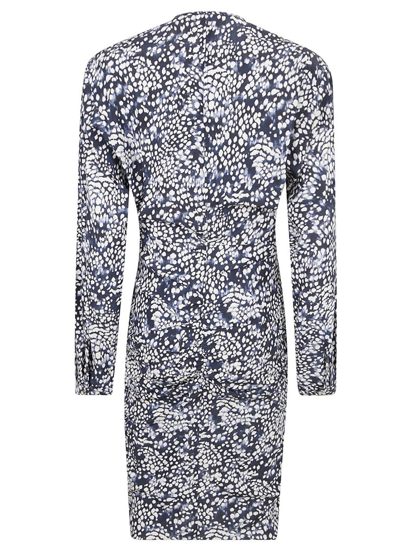 Isabel Marant Fitted Floral Print Dress With Long Sleeves