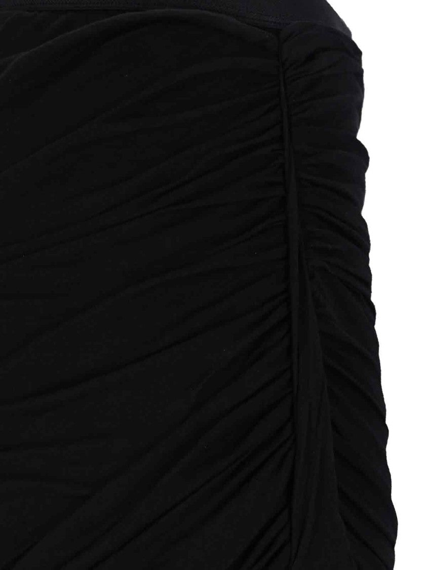 Drkshdw By Rick Owens "Edfu" Asymmetrical Mini Skirt – Black