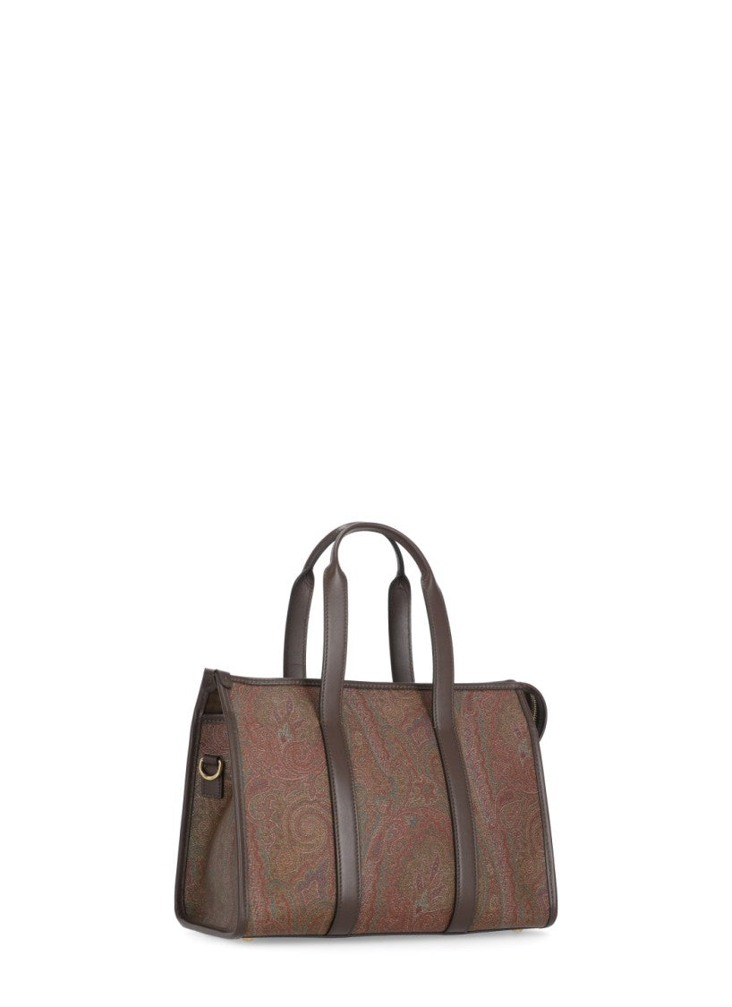 Etro Medium Paisley Pattern Bag With Gold-Tone Hardware Accents