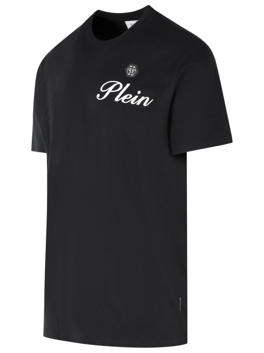Philipp Plein Black Cotton T-Shirt