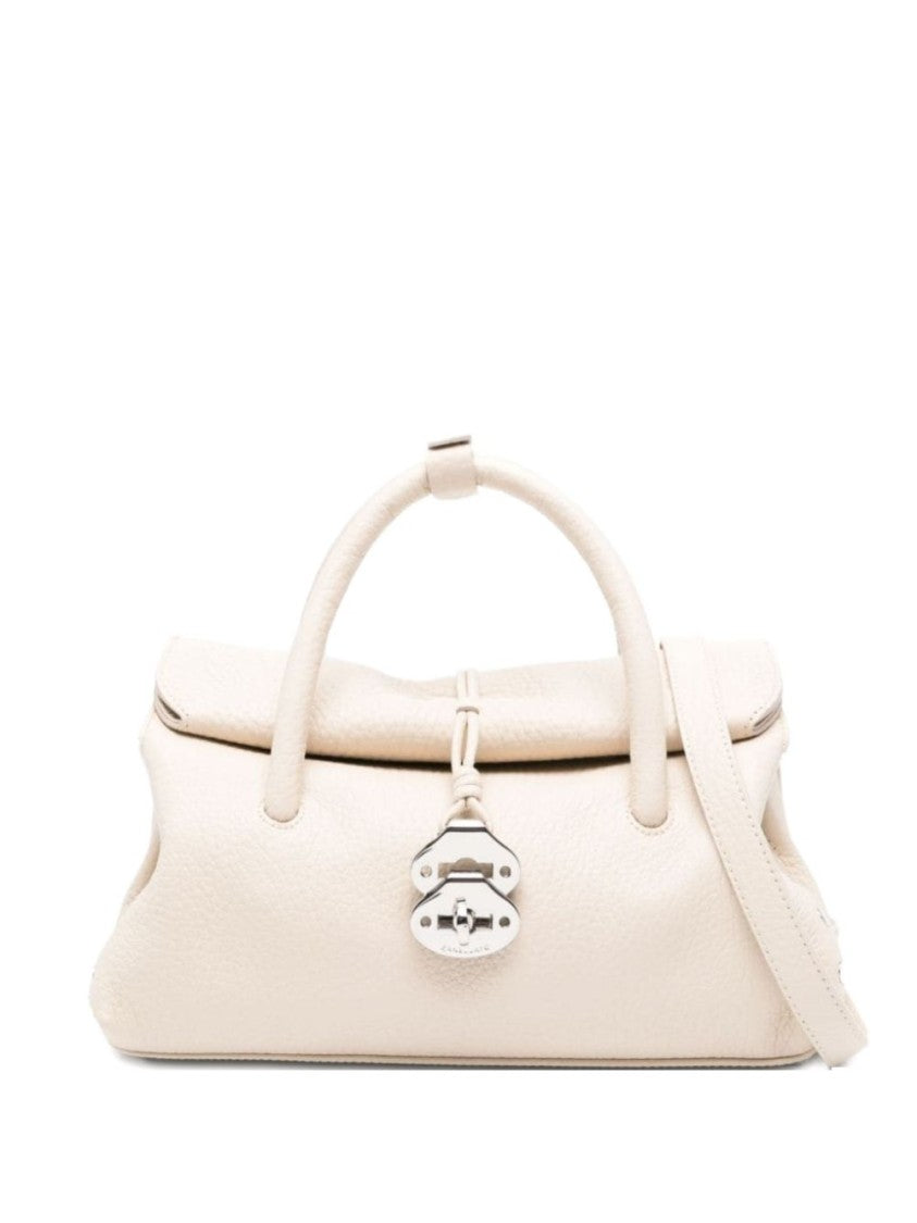 Zanellato Light Pink Studded Trim Shoulder Bag
