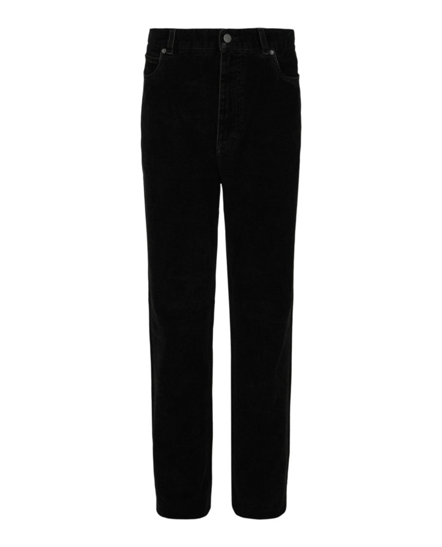 Ferragamo Velvet Straight-Leg Pants
