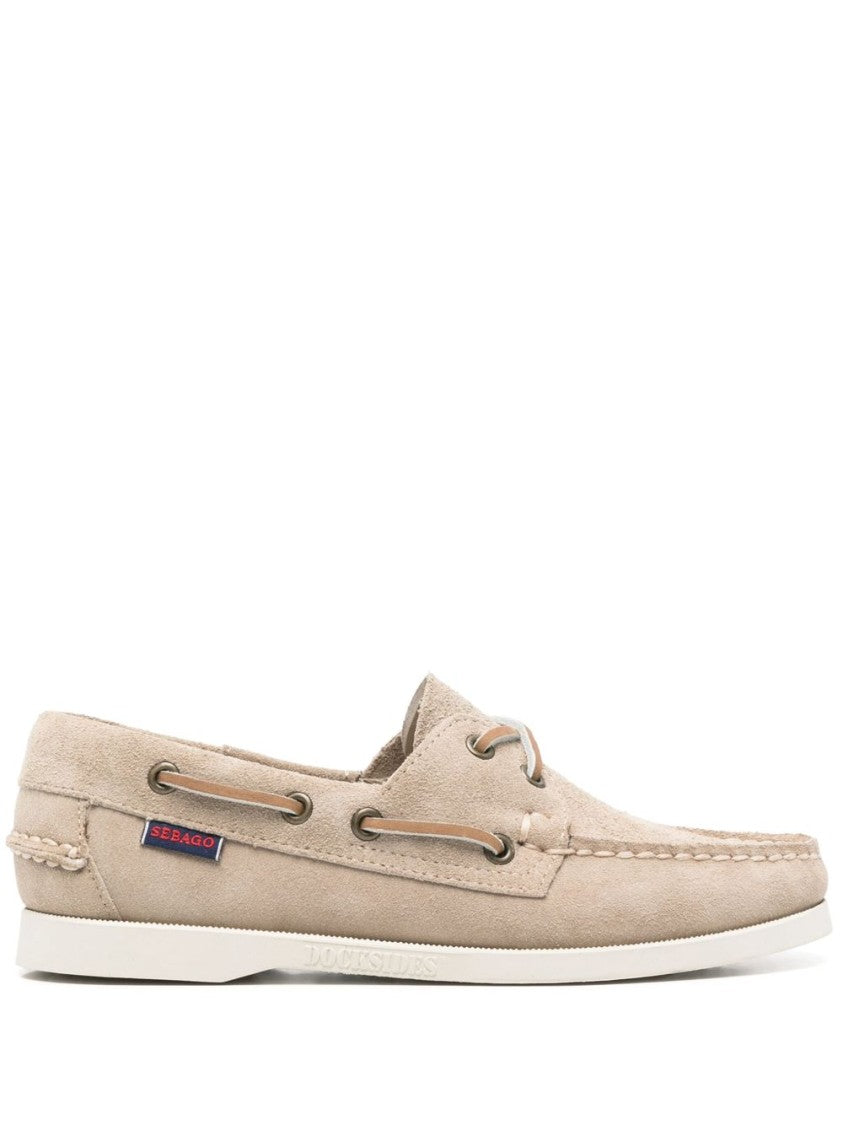 Sebago Classic Suede Loafers With Decorative Laces