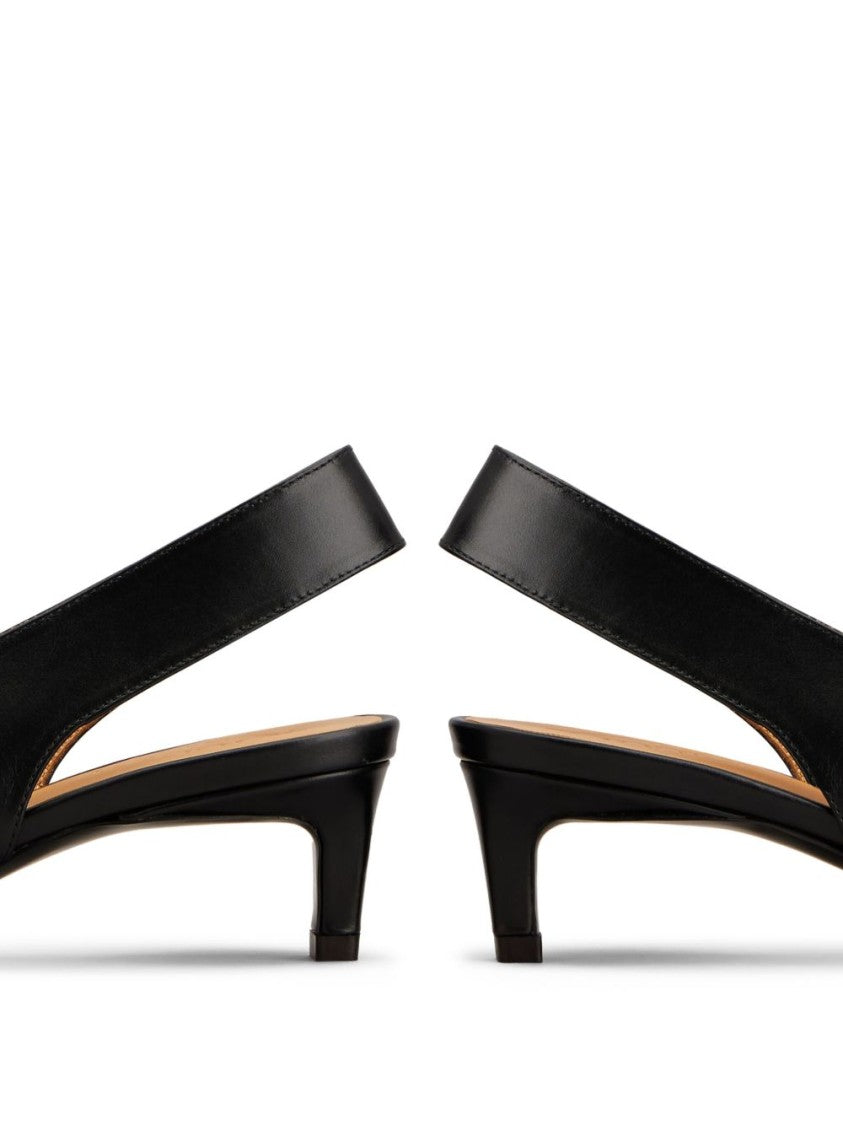 Tod's Black Pointed Toe Tapered Heel Sandals