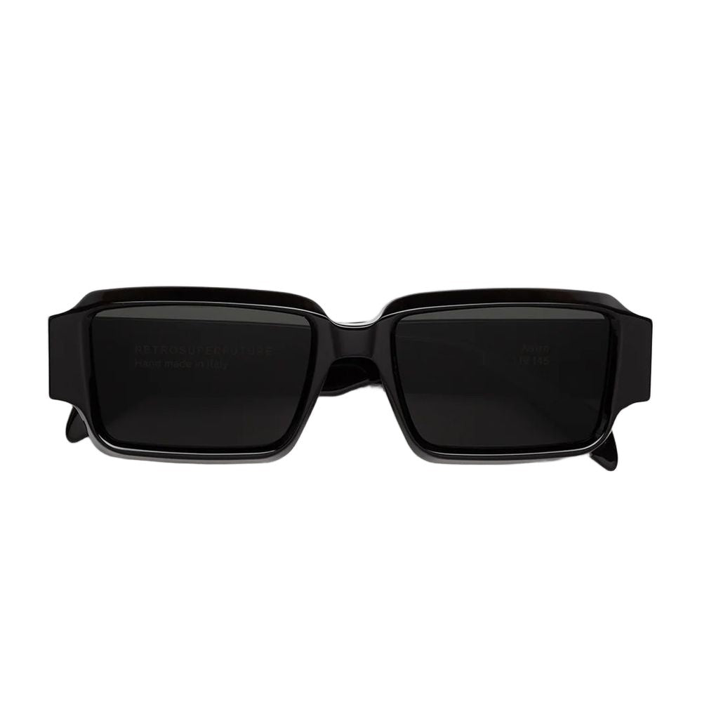 Retrosuperfuture Astro Black Architectural Rectangular Sunglasses