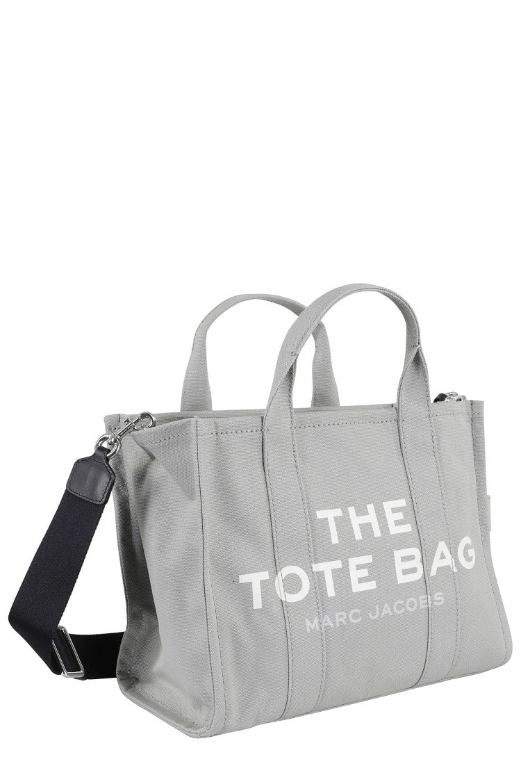 Marc Jacobs Gray The Medium Tote Canvas Top-Zip Tote Bag
