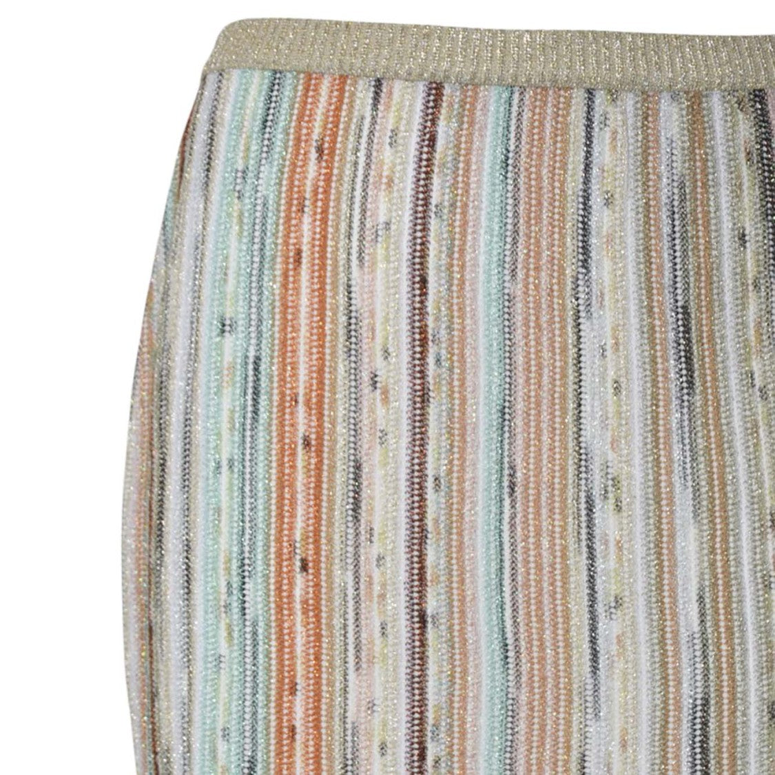 Missoni Multicolor Striped Viscose Lamé Mini Skirt