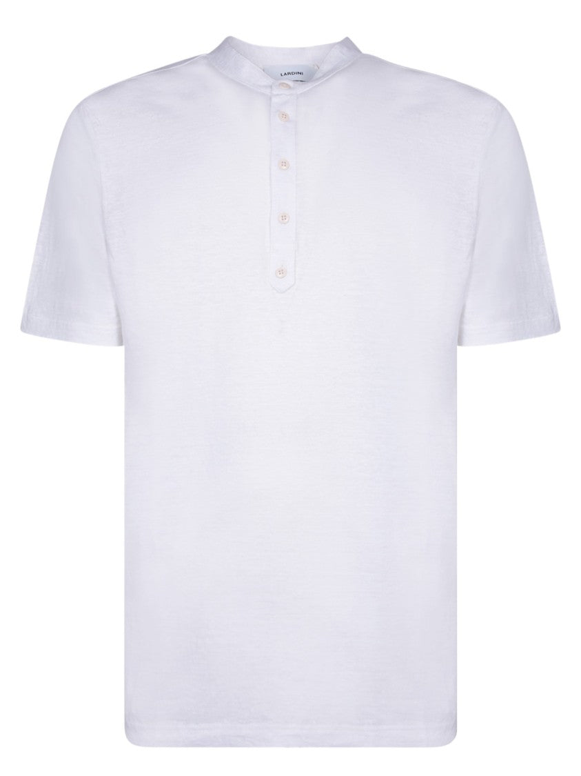 Lardini Linen Serafino Short Sleeve
