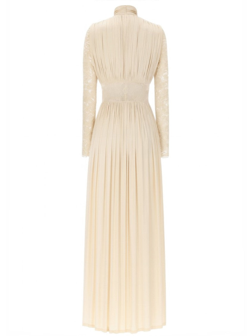 Zimmermann Ivory Rebellion Lace Pleated Maxi Dress