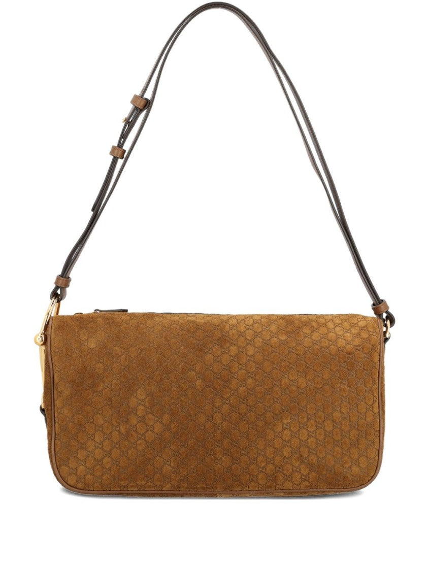 Gucci Rectangular Shoulder Bag In Soft Calf Skin Suede