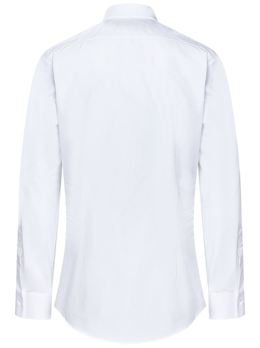 Dsquared2 Slim Fit White Cotton Poplin Shirt