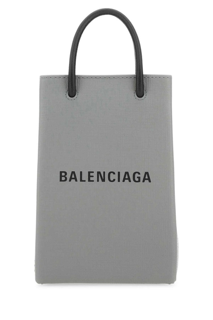 Balenciaga Grey Leather Phone Case