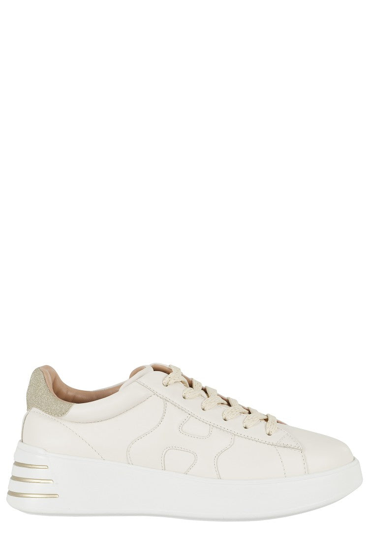 Hogan Lace-Up H564 Rebel Sneakers With Gold Accents