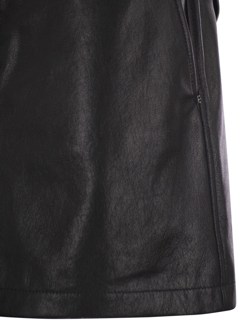 Sportmax Patto - Short Leather Skirt