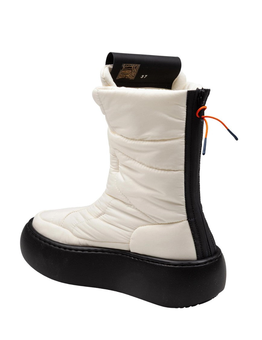 Barracuda Quilted Down Boots With Contrasting Rubber Sole