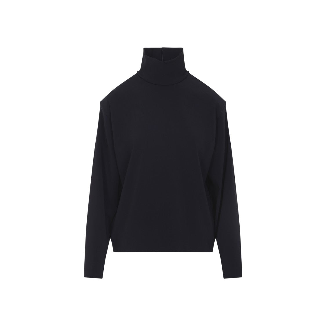 Saint Laurent Long-Sleeved Black Turtleneck Top With Design