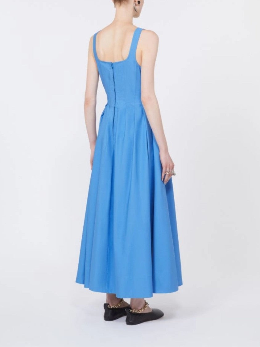 Sportmax Light Blue Square Neckline Dress