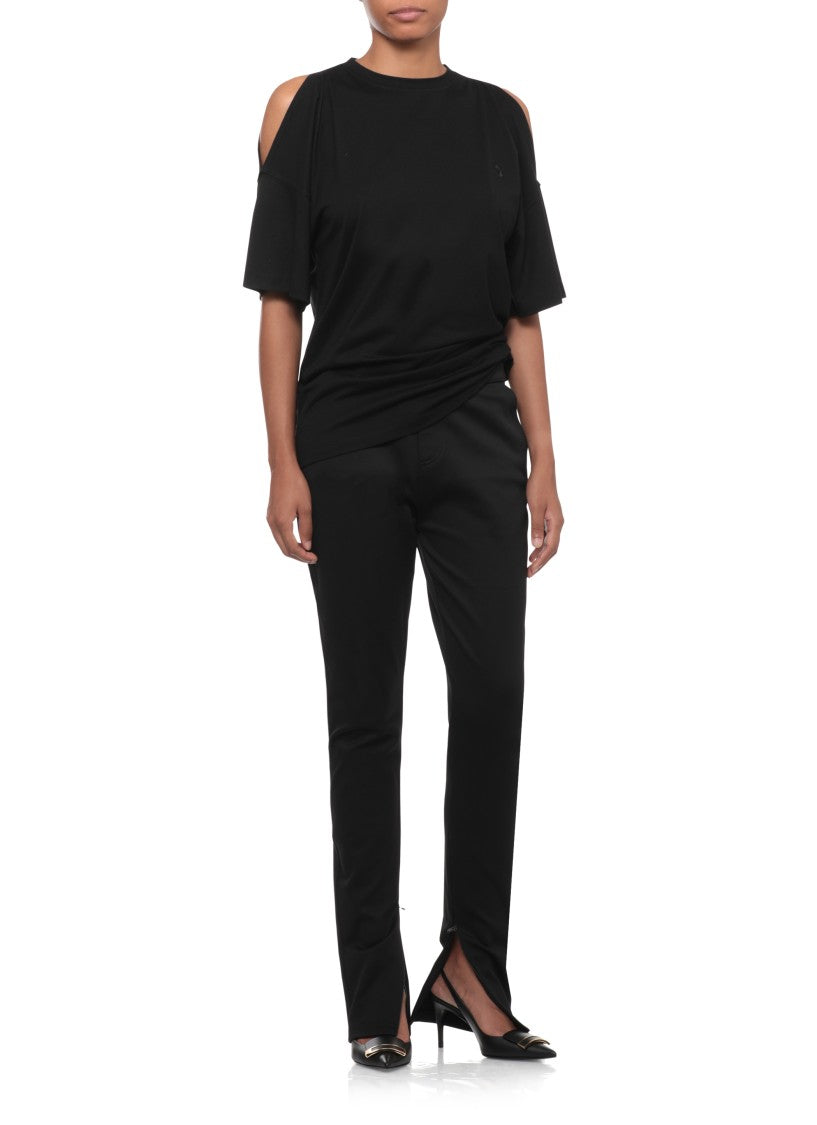 Coperni Black Cut-Out Shoulder T-Shirt