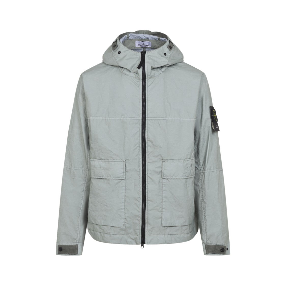 Stone Island Utility-Inspired Green Polyamide Coat